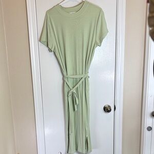 Time and Tru Sage Green Midi Dress Large